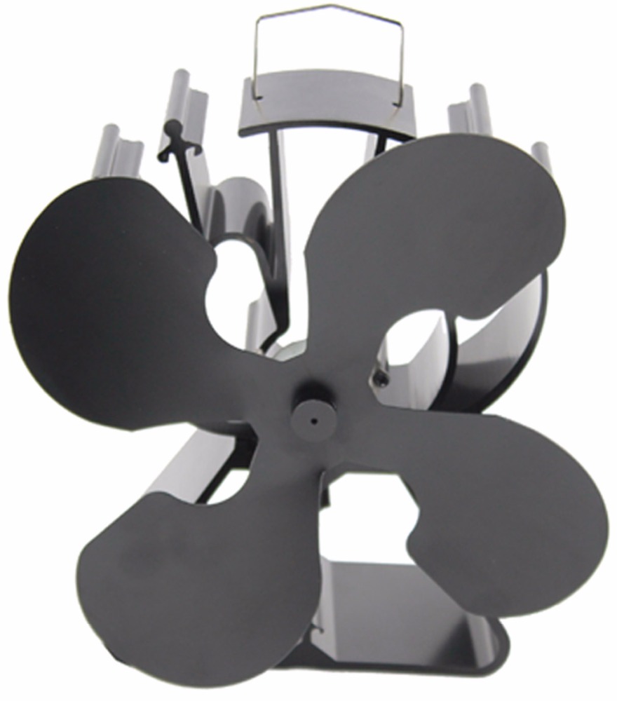 Small stove fan, heat powered wood stove fan