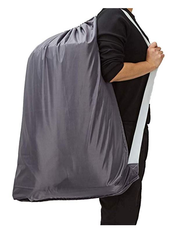 Large Travel Laundry Bag with Shoulder Strap Drawstring Closure