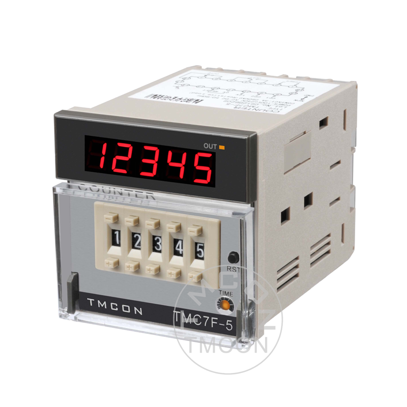 TMCON TMC7F 5 цифр 72*72 мм многофункциональный промышленный цифровые электронные часы, предустановленный счетчик