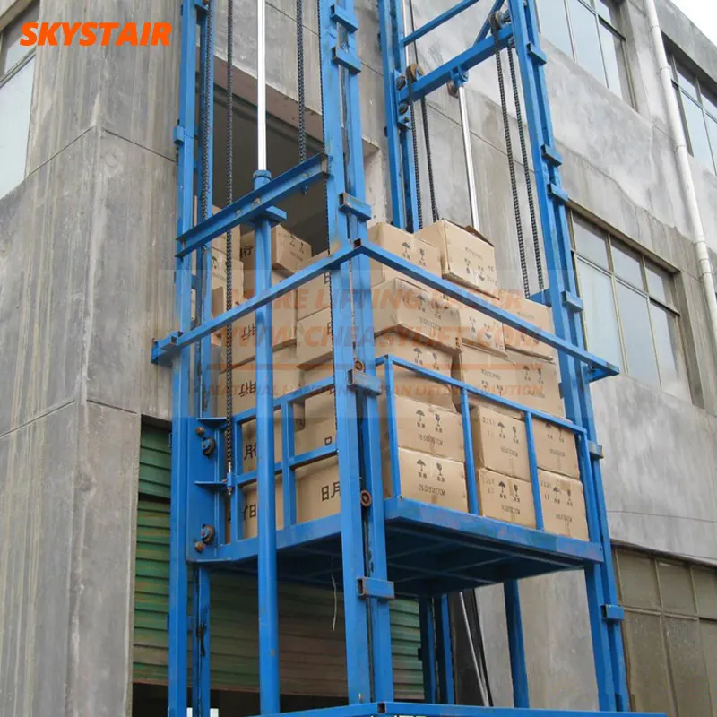 wall mounted elevator 2 ton electric cargo lift warehouse small cargo elevator lift