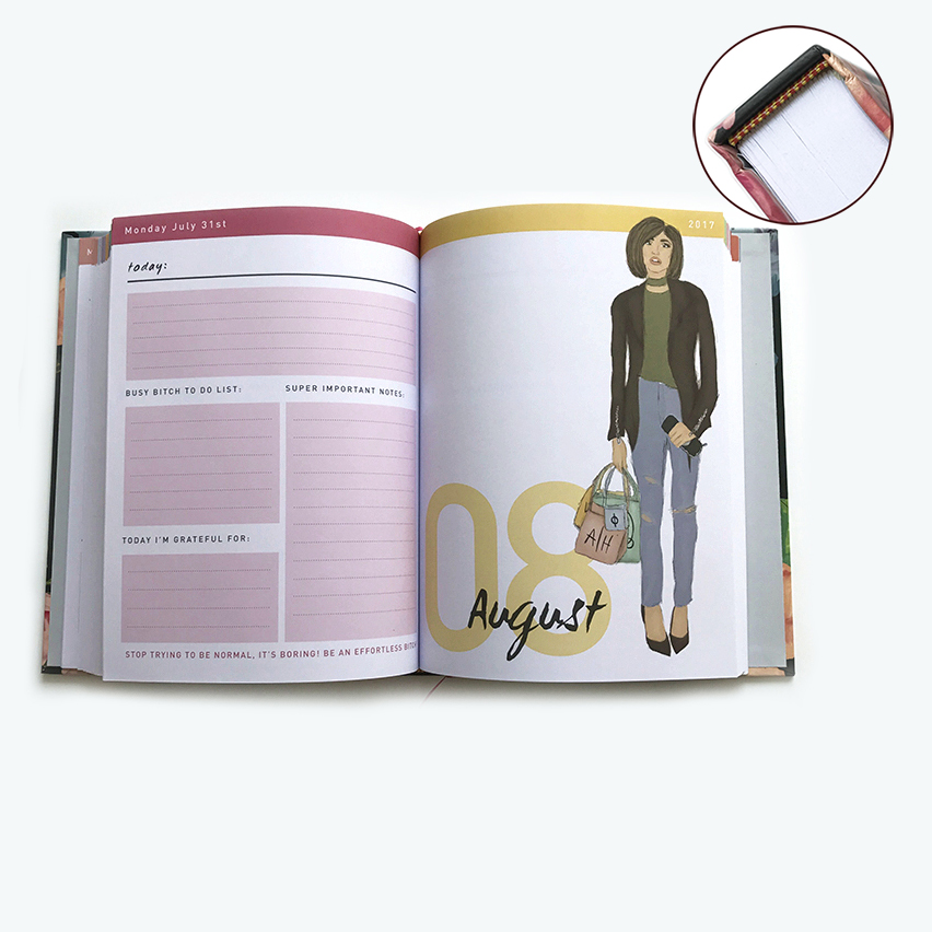 2018 2019 custom hardcover journal notebook printing service