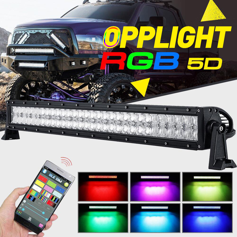 4*4 Rgb дистанционное управление App, световая панель для грузовиков, светодиодный прожектор, светодиодная световая балка для внедорожника 12 В/24 В 128 Вт