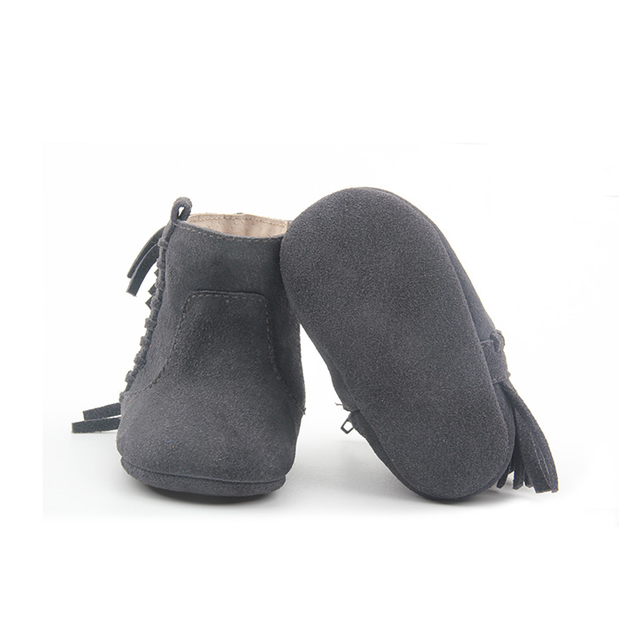Красивые туфли дешевые Мокасины Skidproof серый сапоги детские