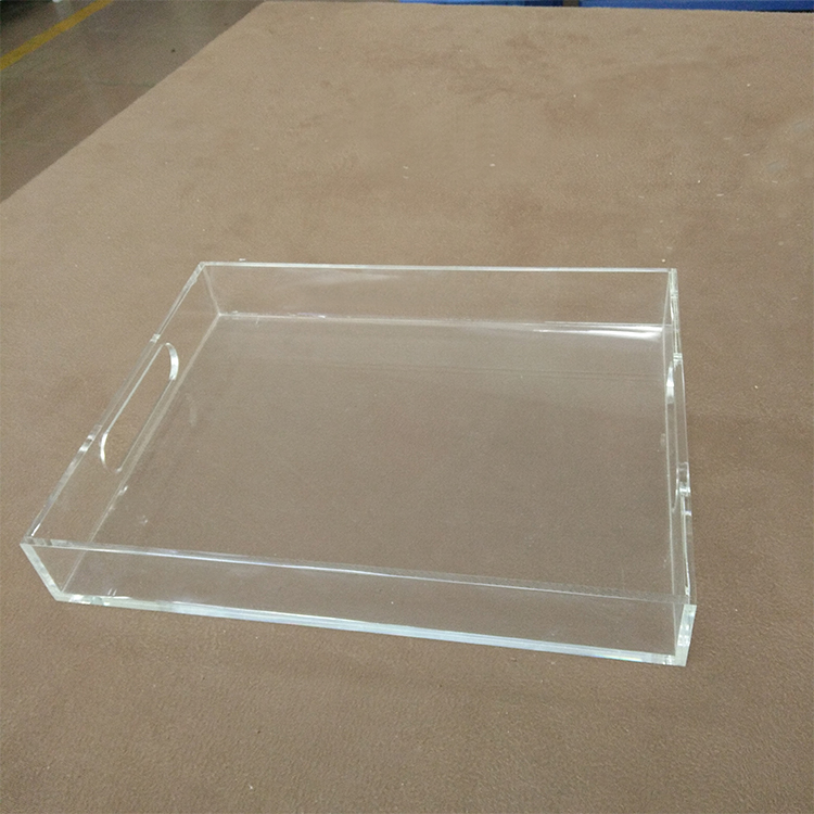 Пищевой акриловый поднос для сервировки пищи Lucite с ручкой