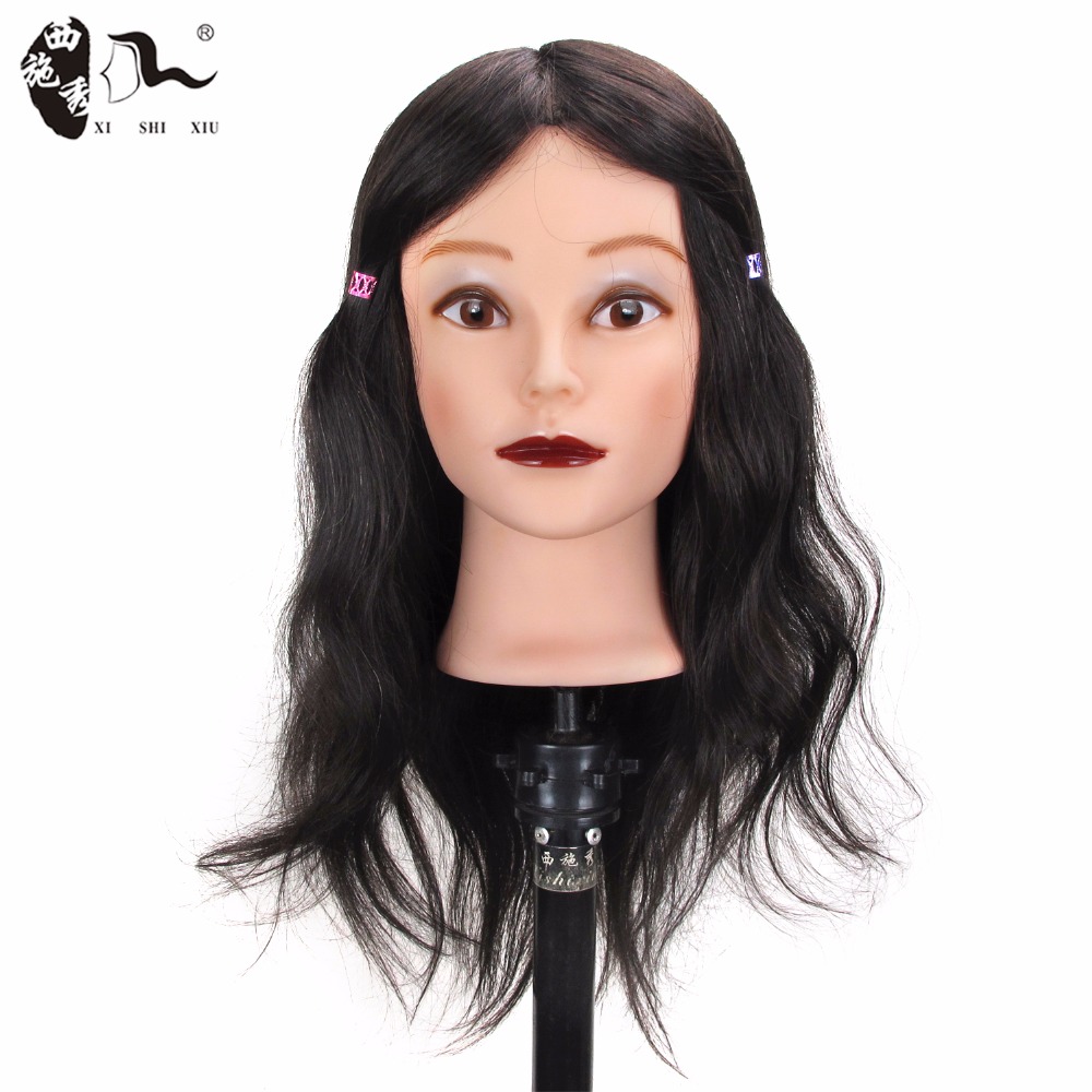 XISHIXIUBRAND manikin 100% человеческие волосы профессиональные 100% человеческие волосы тренировочные манекены