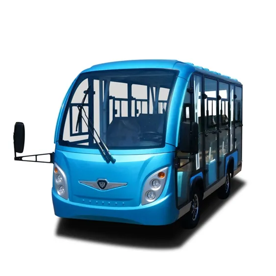 23 seats 15KW Electric battery powered tourist sightseeing car bus for sale