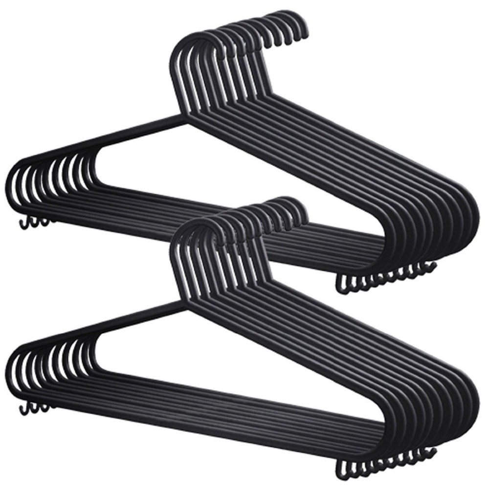 Inspring Strong Plastic Clothes Hanger Garment Coat Dress Skirt Adult Size Hangers with Suit Trouser Bar & Lips