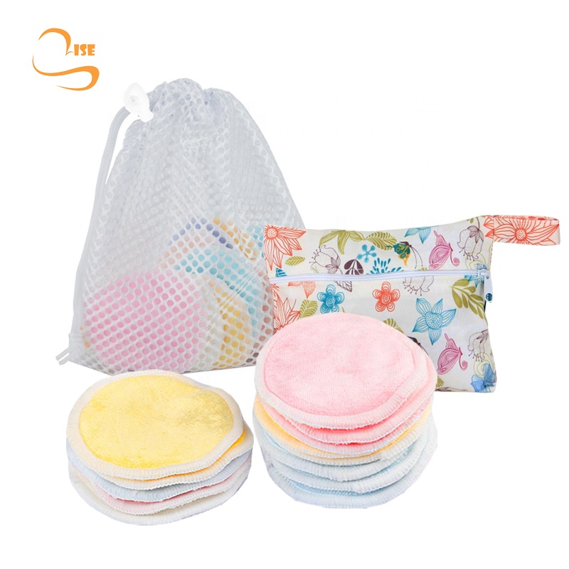 Hot Sale Soft Bamboo Velvet Facial Cleansing Pads Makeup Removal Cotton Pads Washable