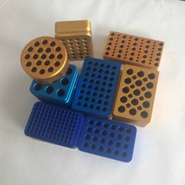 Золотой 35 Well U CoolRack металлический Термоблок Vial rack Test Tube Rack