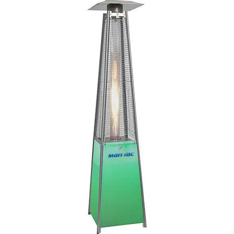 Cheap Price Outdoor Flame Tower Pyramid Patio Gas Heater with LED Lighting