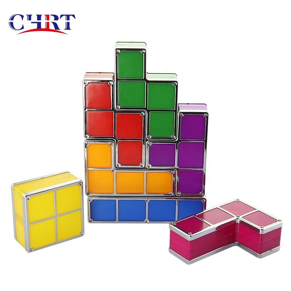 CHRT DIY 7 шт. ночник 7 видов цветов стекируемые Пазлы светодиодная Индукционная блокирующая головоломка лампа