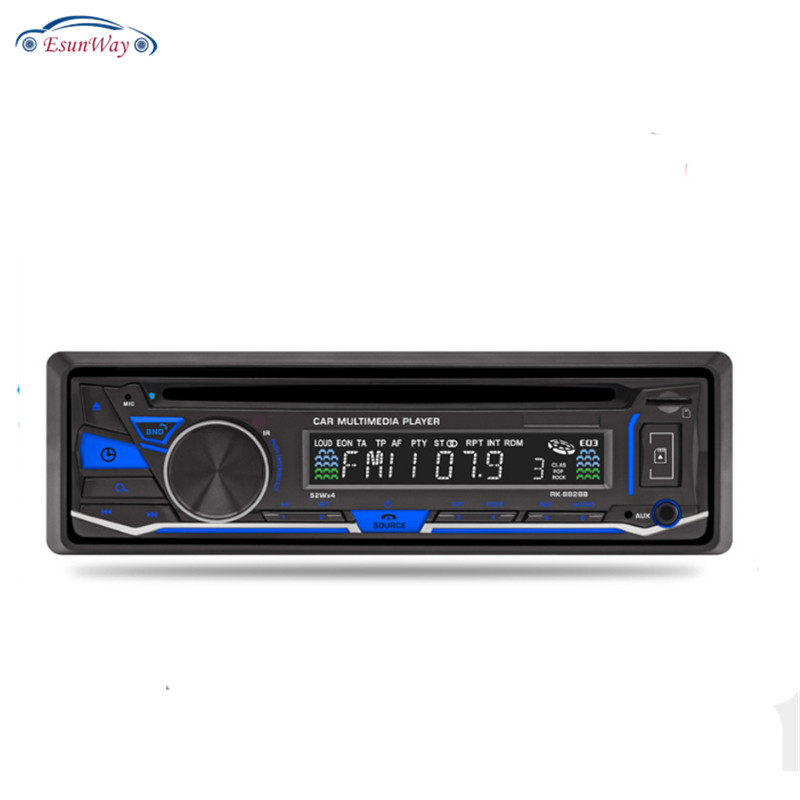 1 Din ЖК-дисплей автомобиля Mp3 плеер Bluetooth/DVD/CD/FM/AM/AUX/TF объемом до 32 GB USB/ SD 4-канальный интерфейс аудиовыхода часы/EQ автомобильный радиоприемник