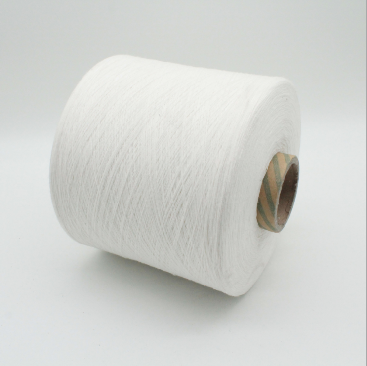white knitted yarn recycled yarn 8Ne/1 for knitting gloves high tension
