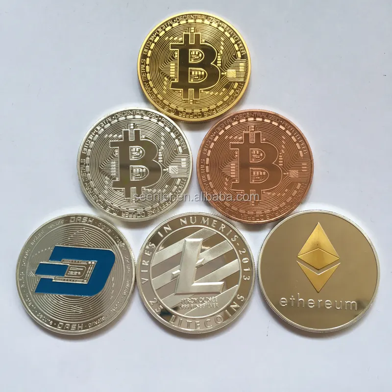 3D металлическая гравировка физическая монета Биткоин, эфириум, приборная панель, пульсация, Litecoin Сувенир Коллекционные монеты