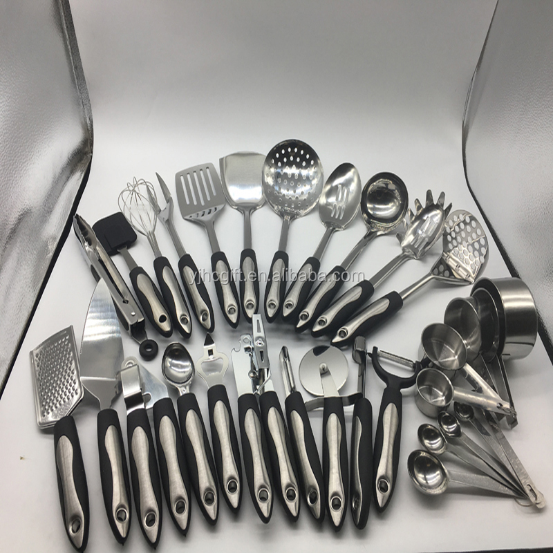 31-Piece stainless steel Cooking Utensils Set, Kitchen Utensil Tools & Gadgets, All-Purpose Cooking Utensils