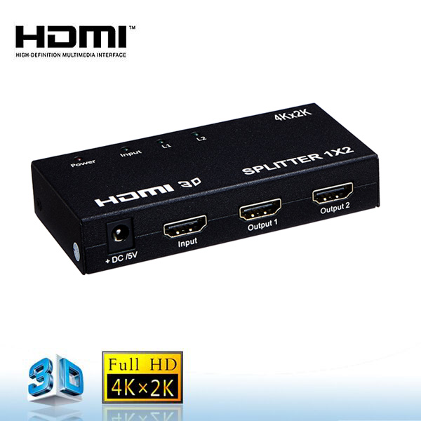 2 медиа порта HDMI Splitter1x2 V1.3 1 в 2 выхода HDMI разветвитель с поддержкой HD 1080P