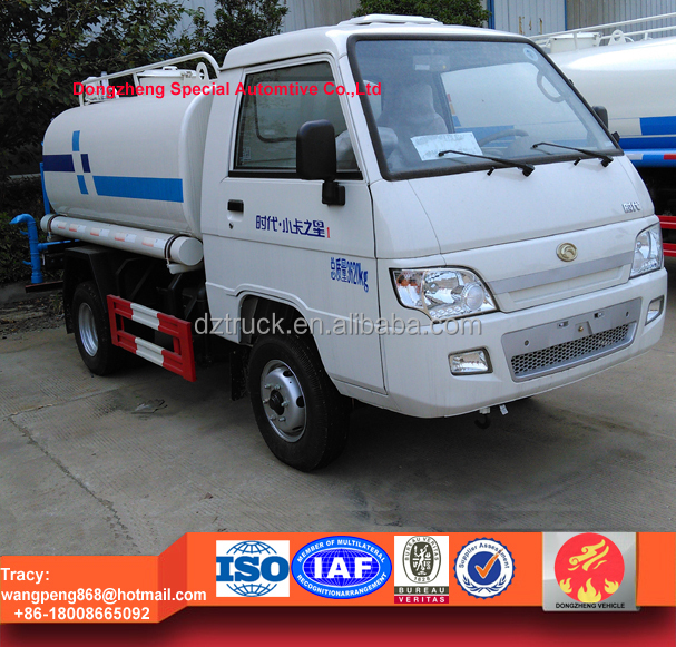Foton мини-грузовик для перевозки воды, 2-3 тонны грузовик для перевозки воды, 2000 литров грузовик для перевозки воды