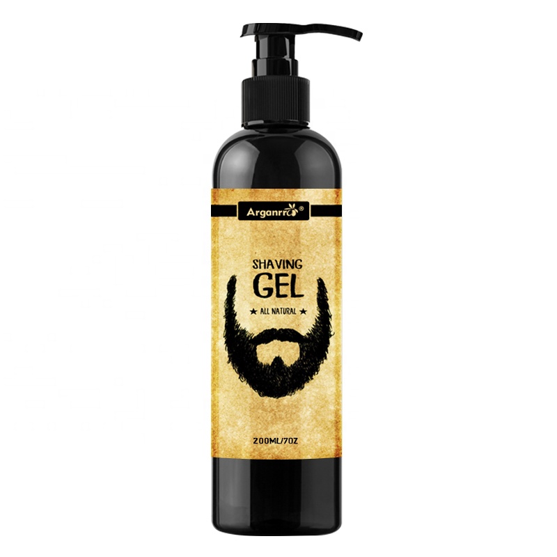 ARGANRRO oem keeps your skin feeling cool and refreshed moisturized beard shaving clear gel 250ml
