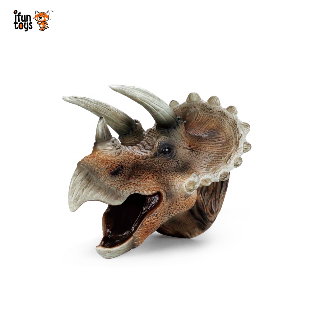 Triceratops динозавров резиновая рука кукольный ручной Куклы древних дикой природы дошкольного ролевая игра