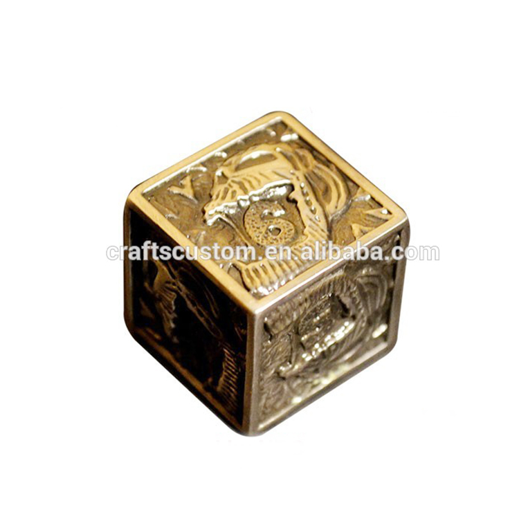 Custom engraved 3D logo or metal adult game dice