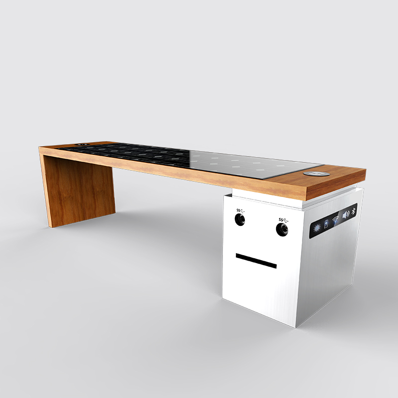 Уличное беспроводное интеллектуальное сиденье на солнечной батарее с USB зарядкой и Wi-Fi для парка и сада