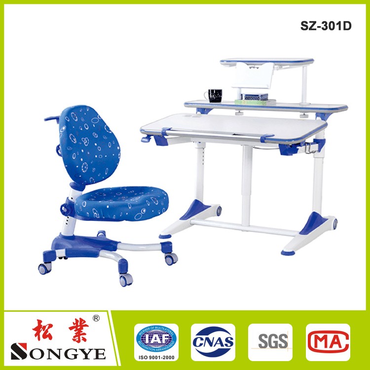 Home Furniture Ajustable Single children study table with chair