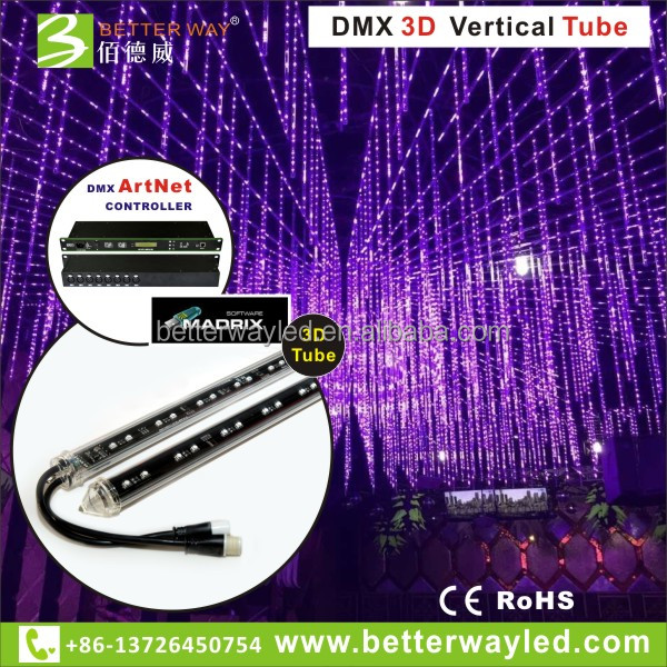 Прямые продажи с фабрики с 3D водонепроницаемый DMX 5050 RGB вертикальный led light tube