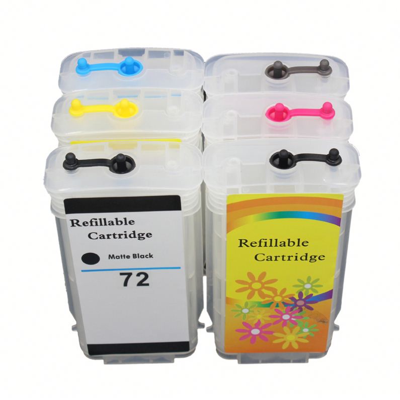 for HP72 ink cartridges C9402A inkjet deskjet ink With auto reset chip