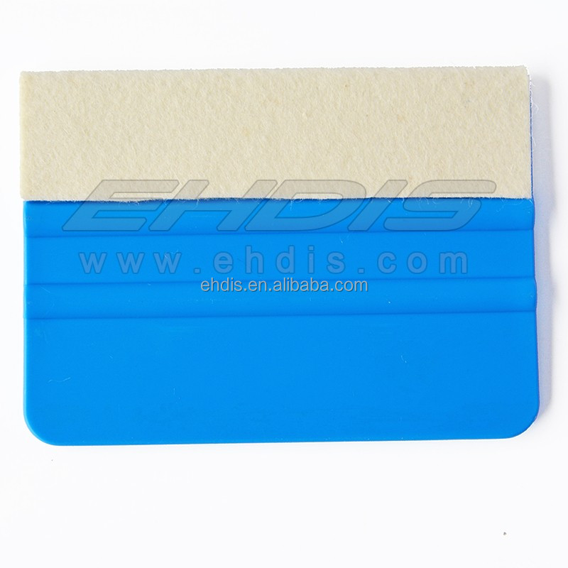 A02W plastic squeegee with wool felt / wool squeegee