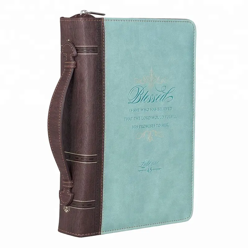 Embossed Custom Printing Soft Leather Bible Book Cover