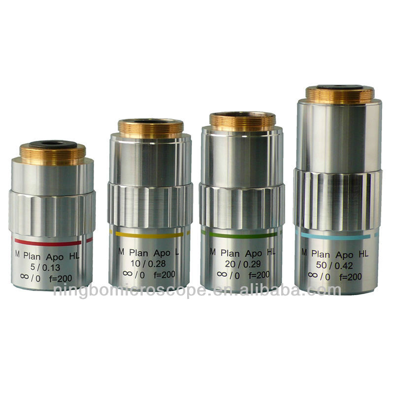 Объектив микроскопа на длинное рабочее расстояние APO 2x,5x,10x,20x,50x 100x