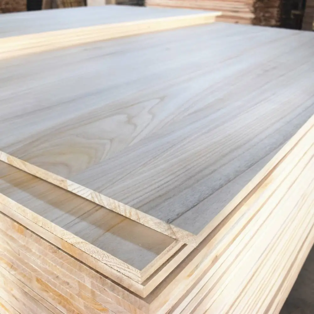 8*4 factory price paulownia edge glued solid wood panels
