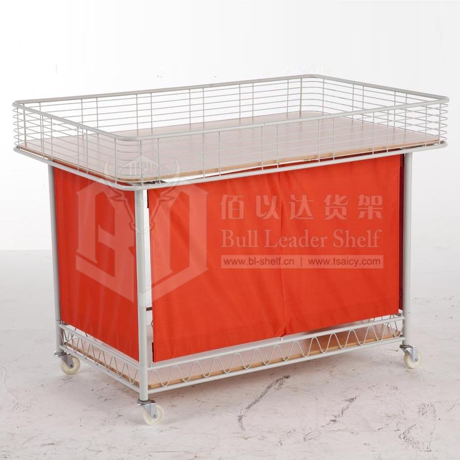 wooden metal promotion display stand for supermarket