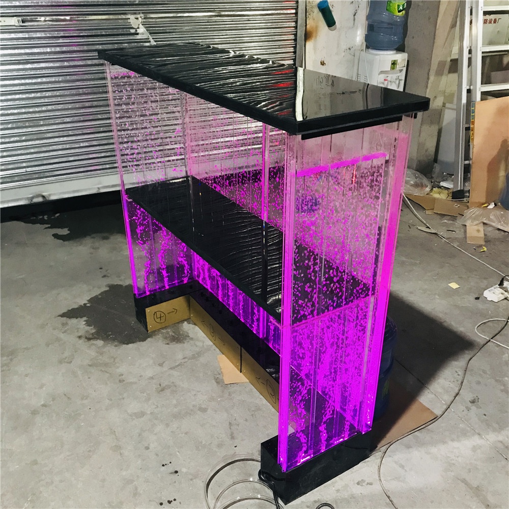 Индивидуальные RGB освещенные панели пузырьков воды коммерческие барные счетчики