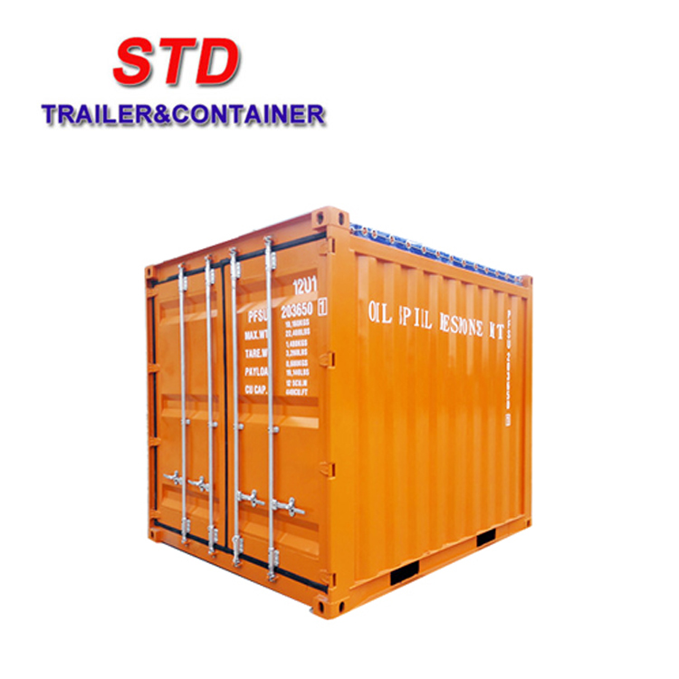 Color customized 10 ft open top container with fixed door header