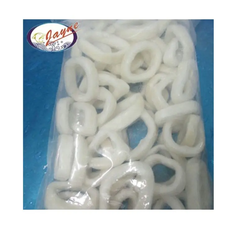 100% net weight or 10 to 50%glazing frozen squid rings bulk buyer