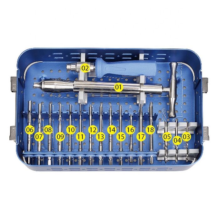 CE & ISO Marked Medical Surgical Veterinary Broken Screw Extractors Instruments Kit Orthopedic Instrument Set