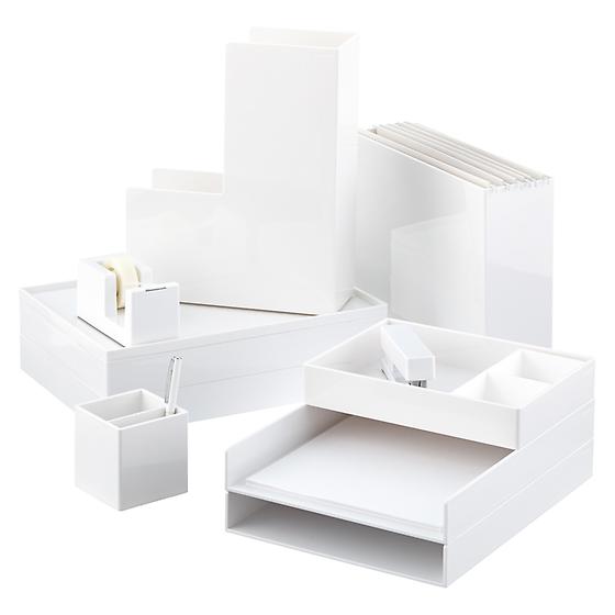 Изготовленный на заказ белый акриловый Настольный органайзер lucite держатель для ручки