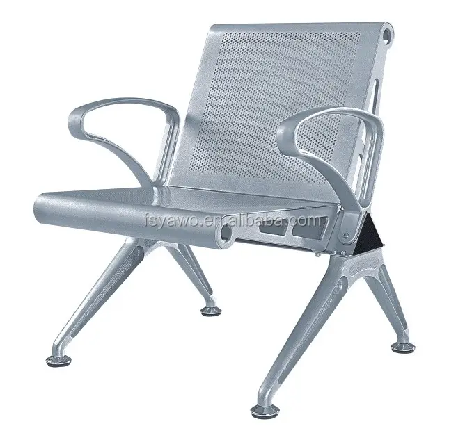 airport benchs public seating silver waiting room single metal chair