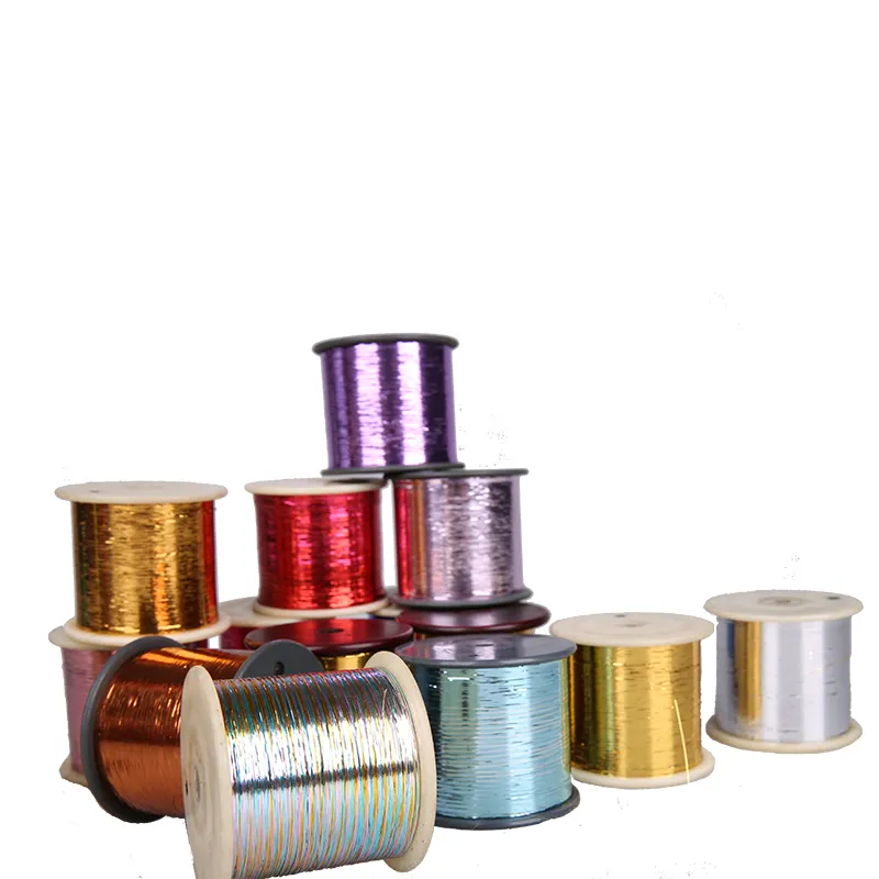 High sheen Metallic foil Metallic yarn for embroidery M type gold sliver metallic thread