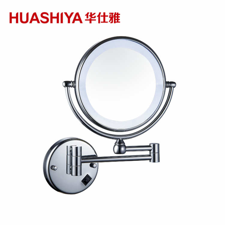 HSY1002 круглые двусторонняя на стену зеркало с подсветкой для макияжа; 1x/8X увеличение