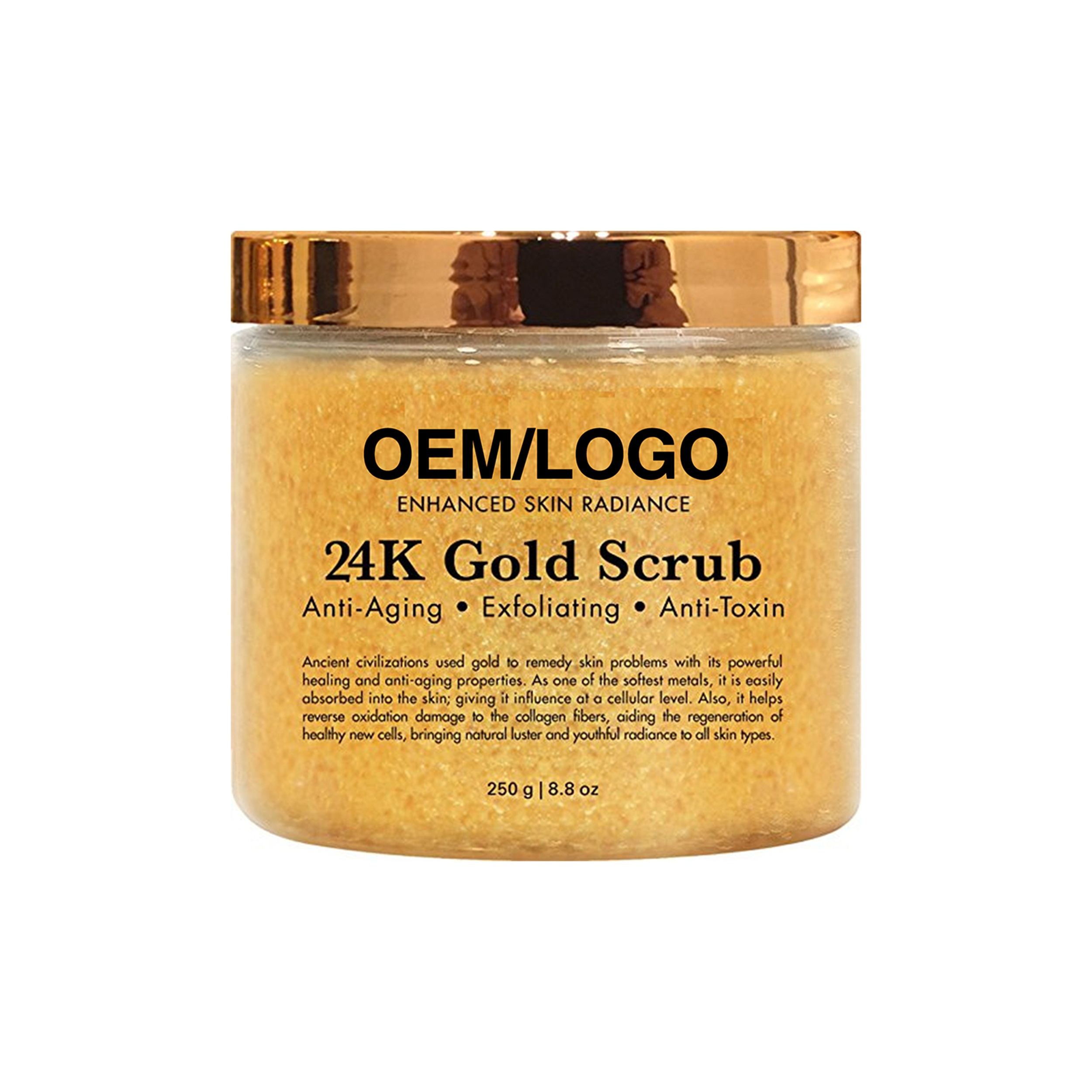 Косметика для макияжа, 100% натуральный органический скраб для тела 24k gold