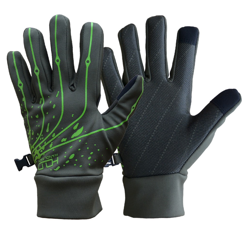 PRISAFETY strap winter wholesale soft fitness weight grip black and green full hand gym gloves for men women