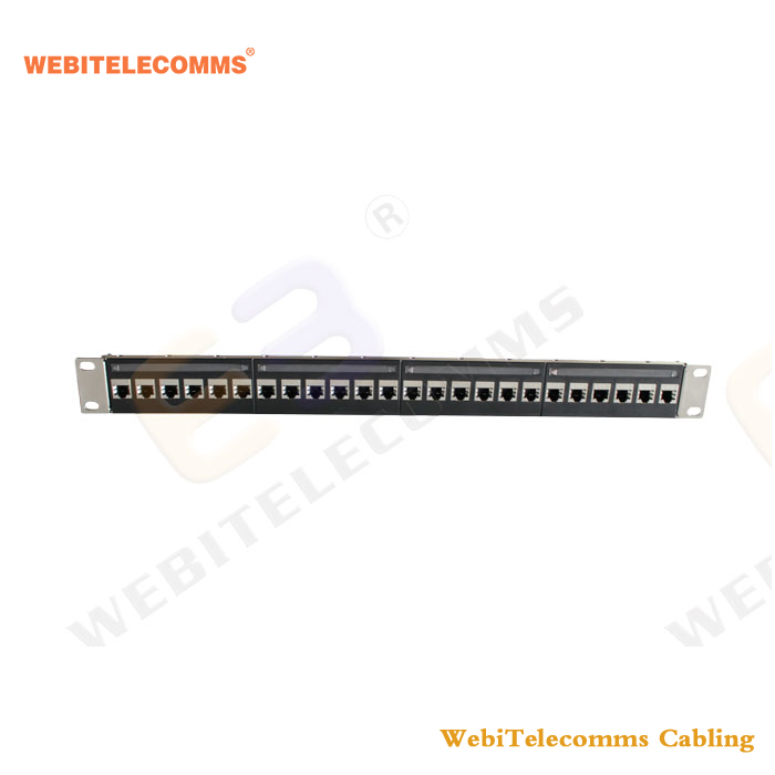 CAT 6A FTP Экранированный 24 порта 1U Rackmount 19 ''патч-панель