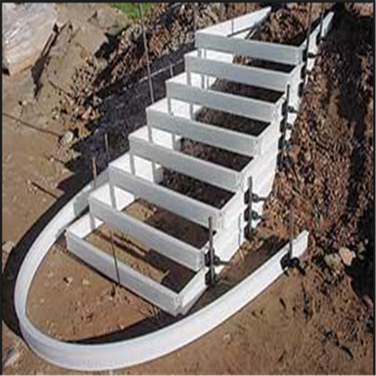Light weight fast work reusable sidewalk flexible plastic formwork for curvy curve curved concrete work