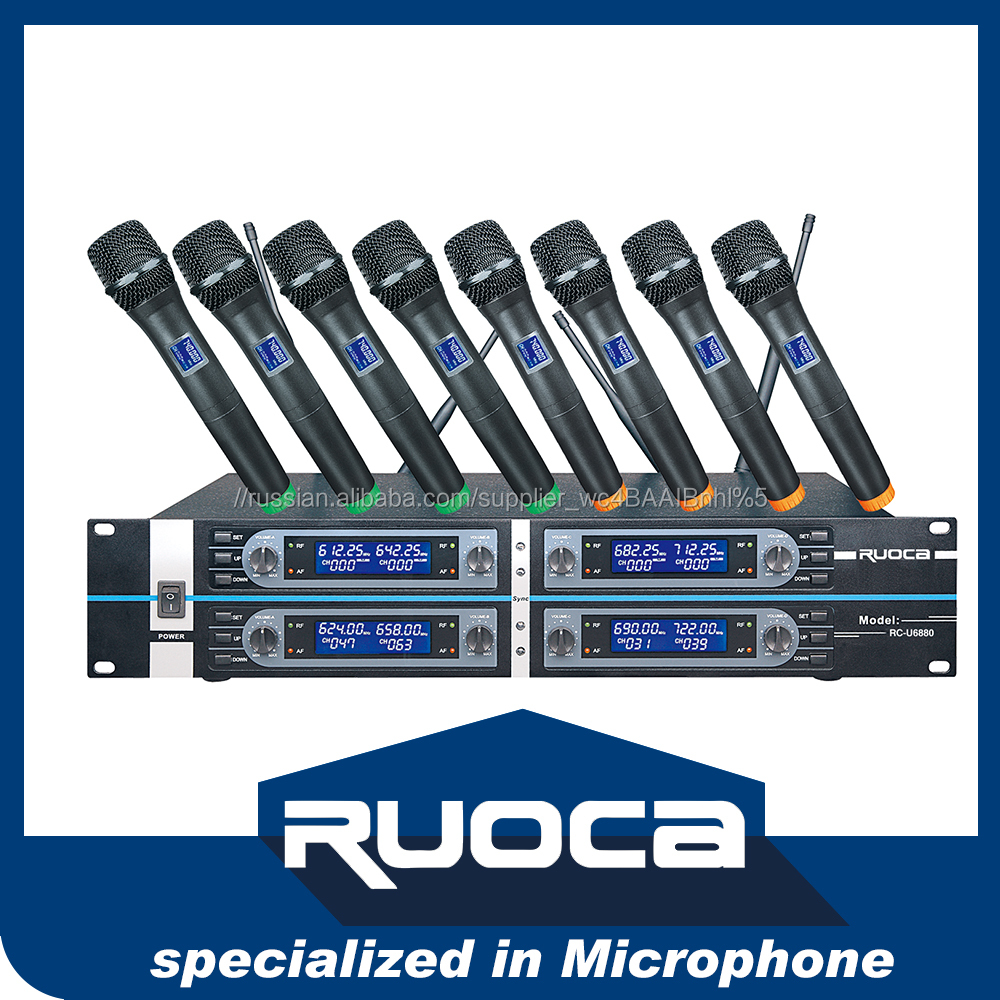 Горячая saleing uhf беспроводной микрофон ктв караоке система