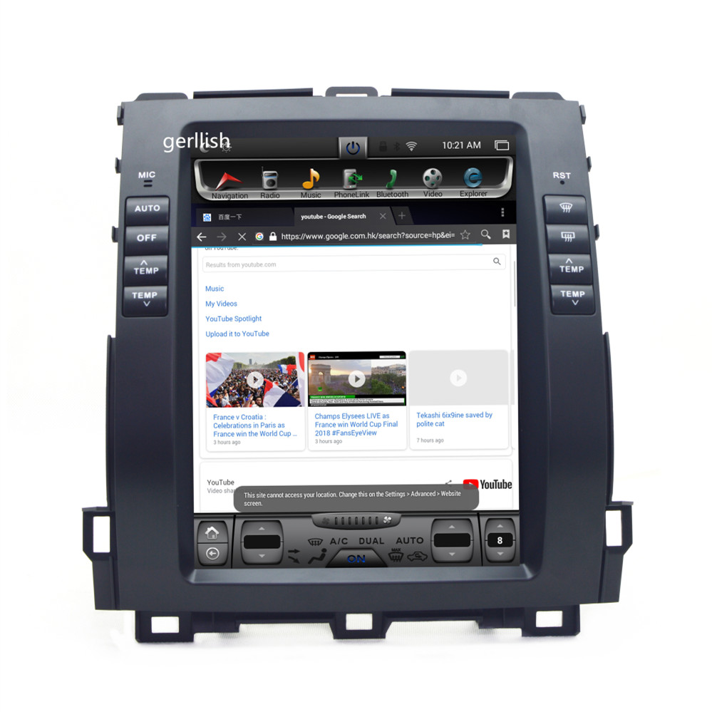Автомобильный DVD-плеер Tesla Style Android для Toyota Prado 120 land cruiser 2002 2003 2004 2005 2006 2007 2008 2009 Lexus GX470 GX 470