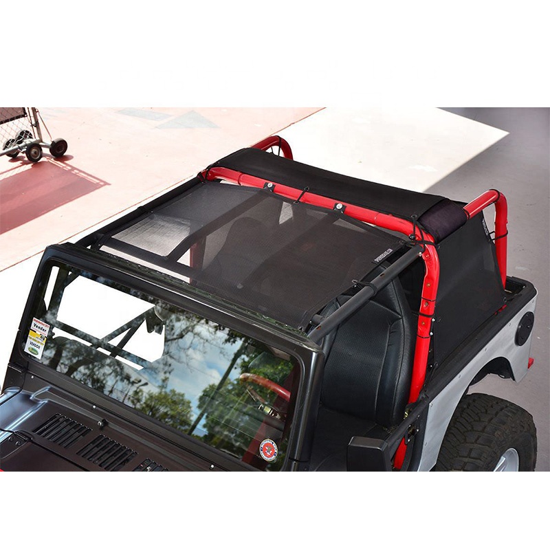 Черная сетчатая Солнцезащитная верхняя крышка для Jeep Shade Top