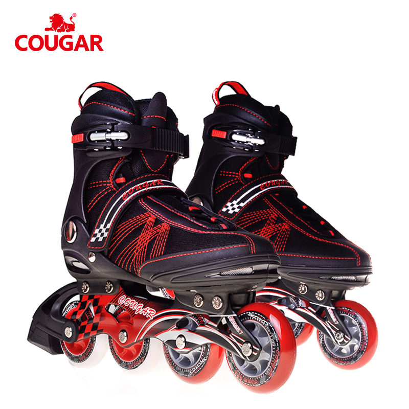 COUGAR fitness inline skate blue pink red with comfortable shell fabric