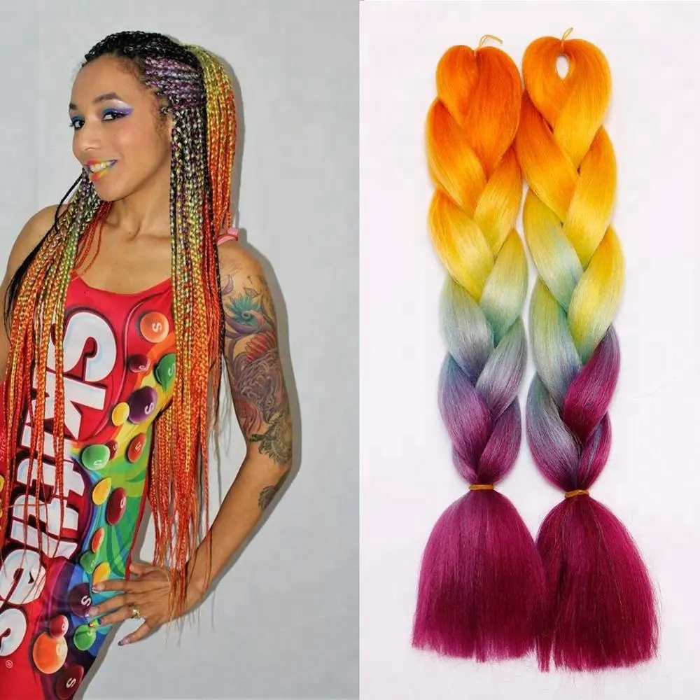 More Than 60 Colors Synthetic Jumbo Braiding Hair With Private Label Wholesale Braiding Hair